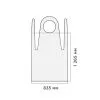 Фартук HACCPER Uretex 1500х830 мм, 150 мкм, 25 штук, белый