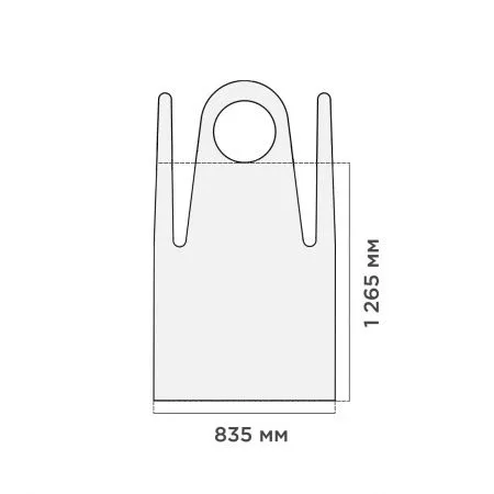 Фартук HACCPER Uretex 1500х830 мм, 150 мкм, 25 штук, белый