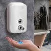 Дозатор для жидкого мыла из нерж. стали Puff-8605W, белый, 500 мл, порошковое окрашивание.
