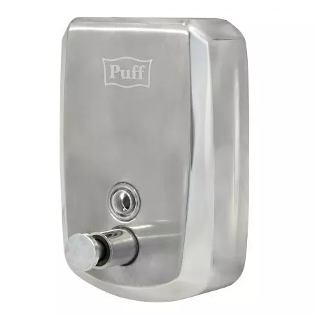 Дозатор для жидкого мыла из нерж. стали puff-8708, хром, 800 мл, с ключом, 19х12х12 см