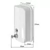 Дозатор для жидкого мыла из нержавеющей стали PUFF-8615W, белый, 1000 мл, порошковое окрашивание