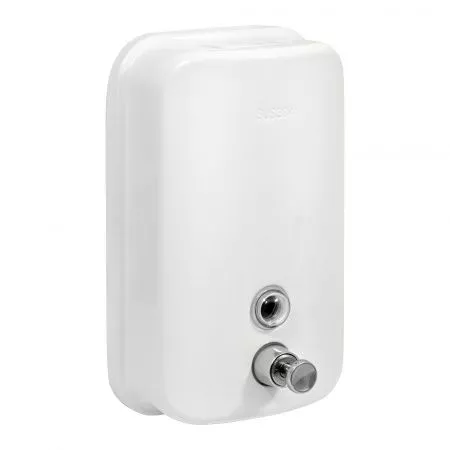 Дозатор для жидкого мыла из нержавеющей стали PUFF-8615W, белый, 1000 мл, порошковое окрашивание