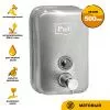 Дозатор для жидкого мыла из нерж. стали, матовый puff-8605m, хром матовый, 500 мл, 17х12х12 см