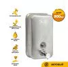 Дозатор для жидкого мыла из нерж. стали, матовый puff-8608m, хром матовый, 800 мл, 19х12х12 см