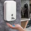 Дозатор для жидкого мыла из нержавеющей стали PUFF-8615W, белый, 1000 мл, порошковое окрашивание