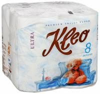 Туалетная бумага 3сл  8рул/упак Kleo Ultra белая