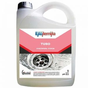 Ekokemika Tubo средство для устранения пробок и засоров в труднодоступных местах канализационных стоков и труб, 5 л