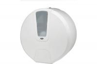 Диспенсер туалетной бумаги N1 БИЗНЕС корпус белый, верхнее стекло прозрачное, нижнее стекло белый ABS-пластик, арт. HOR-21112413
