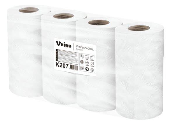 Полотенца бумажные в стандартных рулонах Veiro Professional Comfort, 2 сл, 12.5 м, белые