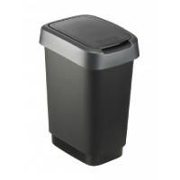 Rotho Контейнер для мусора  10 л TWISТ черный/темно серый