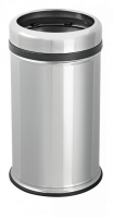 WHS Корзина-Урна для мусора 16 л  б/кр, Хром мат  из  нержавеющей стали, h:38 сm Ø:24,5 cm