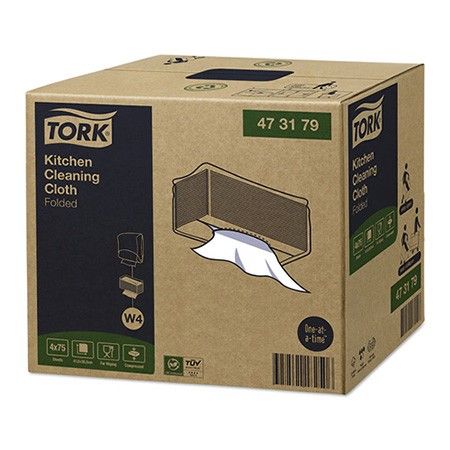 Нетканый материал для кухни Tork, категория Premium, 1-сл., белый, система W4, Tork (473179)