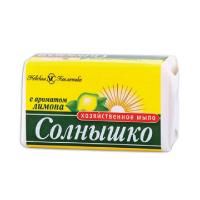 Мыло хозяйственное 140г СОЛНЫШКО, с ароматом лимона, 48 шт. 603485