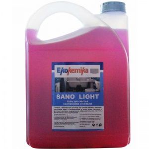 Ekokemika Sano Light Gel готовый к применению раствор для чистки раковин, унитазов, писсуаров, 5 л