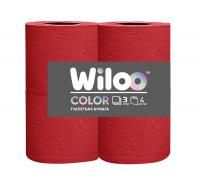 Туалетная бумага 3сл 4рул/упак Wiloo красная