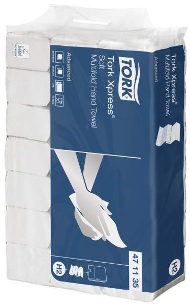 Tork Xpress® листовые полотенца сложения Multifold 2 сл белые целлюлоза