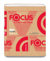 Туалетная бумага Focus Premium V сложения, 2 сл, 23х10.8 см, 250 листов