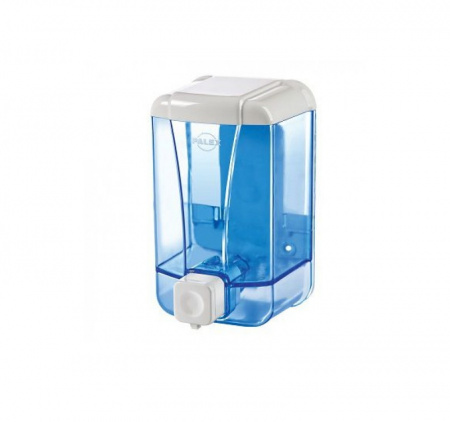 Диспенсер для жидкого мыла 500мл прозрачный голубой