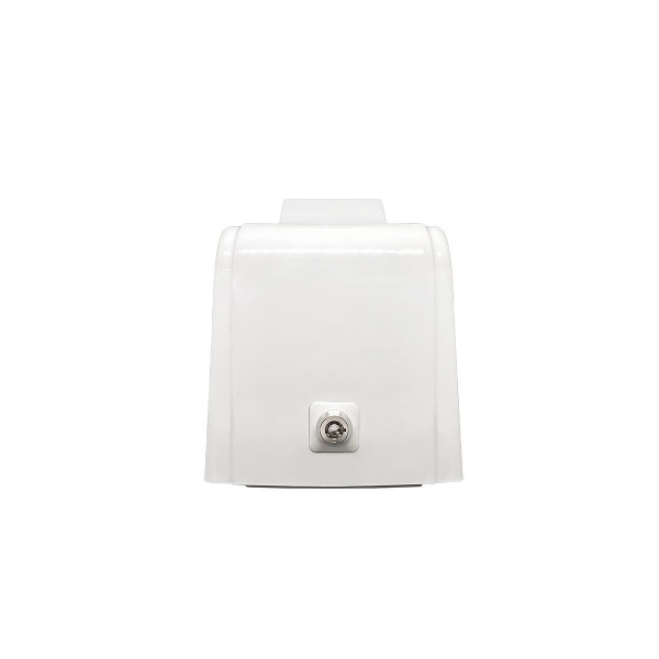 Дозатор для жидкого мыла X12 нажимной 1,2 л БИЗНЕС, корпус белый, стекла прозрачные, кнопка белая