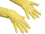 Резиновые перчатки многоцелевые S, жёлтые
