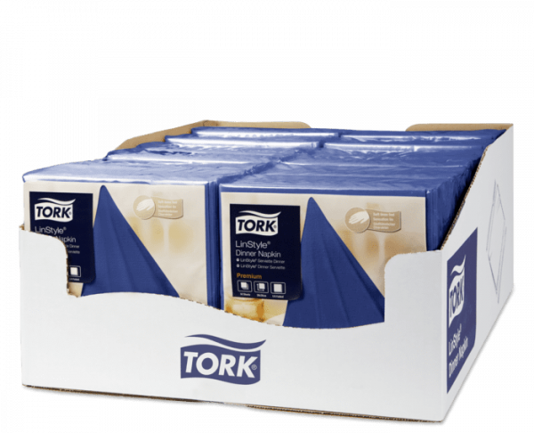 Салфетки Tork LinStyle, Premium, 39х39 см, 1 сл, 50 листов, темно-синие