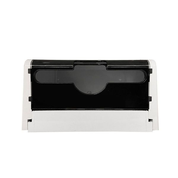 Диспенсер для бумажных полотенец T1 БИЗНЕС, корпус белый, стекло прозрачное черное, система сложения V(ZZ)