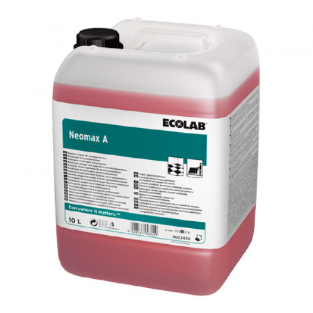 Ecolab Neomax A сильнощелочное низкопенное моющее средство для промышленных объектов, 10 л