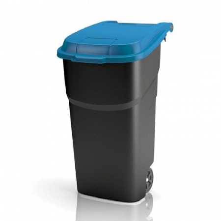 Rotho АТЛАС контейнер пластиковый на колесах с крышкой 100 л черный/синий