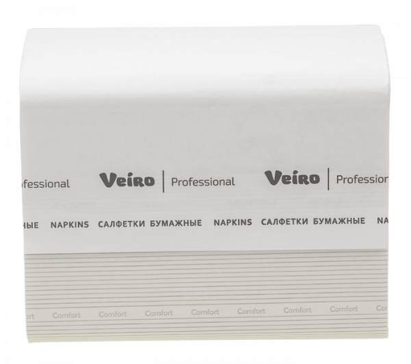 Бумажные салфетки V-сложение Veiro Professional Comfort, 2 сл, 200 шт, белые