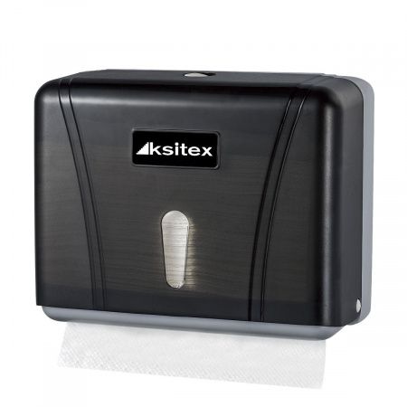 Ksitex TН-404В Диспенсер для бумажных полотенец, пластик, черный