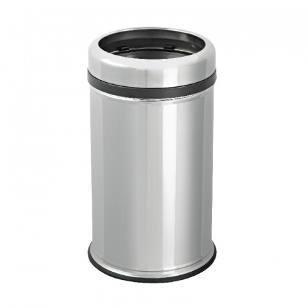 WHS Корзина-Урна для мусора 45 л ,Хром из зеркальной нержавеющей стали,  h:64,5 сm Ø:31,5 cm