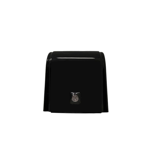 Дозатор для жидкого мыла X7 нажимной 0,7 л БИЗНЕС, корпус черный, стекла прозрачные черные, кнопка черная