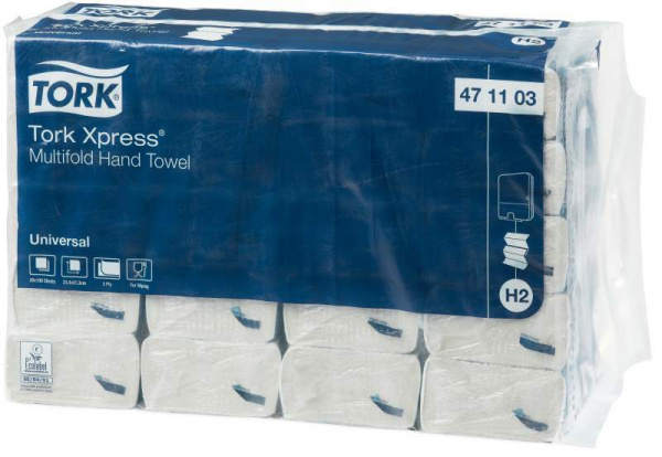 Tork Xpress® листовые полотенца сложения Multifold 2 сл натуральный цвет (471103)