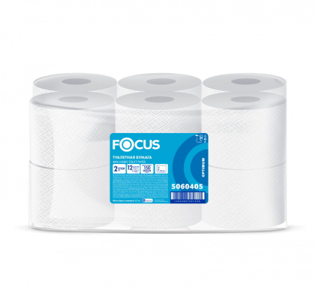 Туалетная бумага 2сл 150м Focus Mini белая (5060405) (12 шт.)