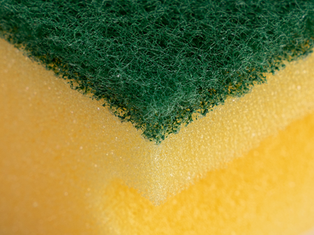 Губка Виледа жёлтая с зелёным абразивом 9.5х7 см