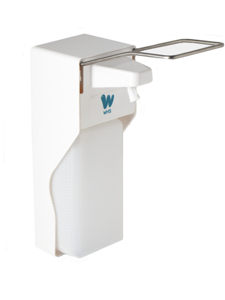 WHS Дозатор для жидкого мыла/дезсредств X-2268 локтевой, 1000мл, белый (пластик ABS)