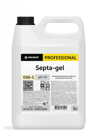 Дезинфицирующее средство (кожный антисептик) Septa-gel, 5л