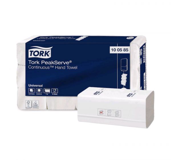 Полотенце бумажное  Zслож 1сл 410л/упак TORK PeakServe H5 с непрерывной подачей белое (12 шт.) (100585)