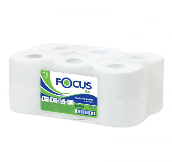Туалетная бумага 1сл 200м Focus (5050784) (12 рул.)