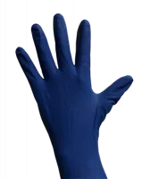 Перчатки латексные текстур. синие High risk S, 50шт/уп, 10уп/1кор (Аналог LAB031)