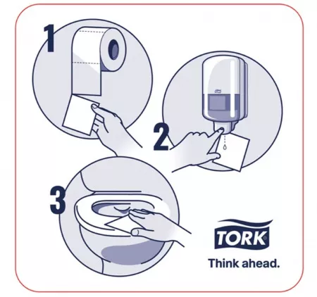 Очиститель для сиденья унитаза TORK S2 (420302)